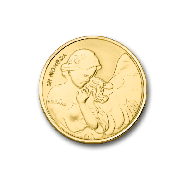 Mi Moneda Angel & Heart Gold Plated-Medium P.J. Rossi Jewelers Lauderdale-By-The-Sea, FL