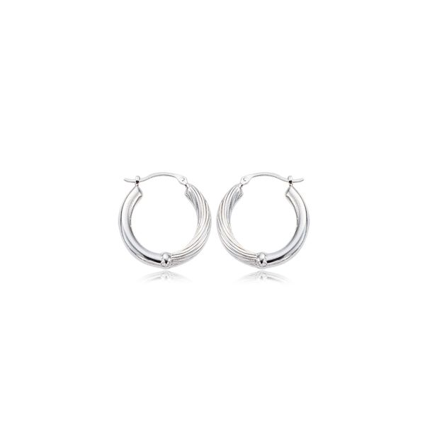 Carla Sterling Silver Twist Hoop Earring Puckett's Fine Jewelry Benton, KY