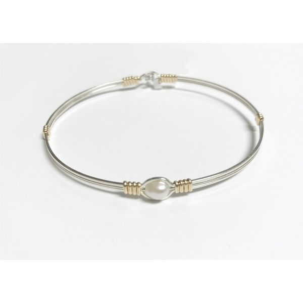 Ronaldo Pearl of My Heart Silver with 14K Gold Bracelet Puckett's Fine Jewelry Benton, KY