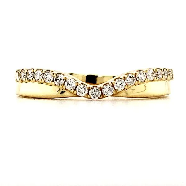 14K Yellow Gold Diamond Chevron Band Quality Gem LLC Bethel, CT