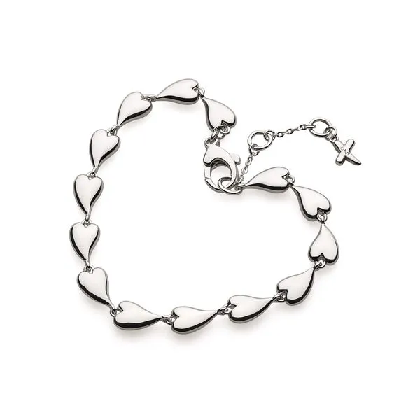 Sterling Silver Desire Kiss Linking Hearts Bracelet Quality Gem LLC Bethel, CT