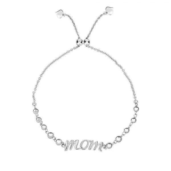 Sterling Silver Rhodium Plated Mom Bolo Bracelet Quality Gem LLC Bethel, CT