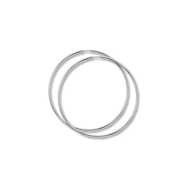 Sterling Silver Large Endless Hoop Earrings Quality Gem LLC Bethel, CT