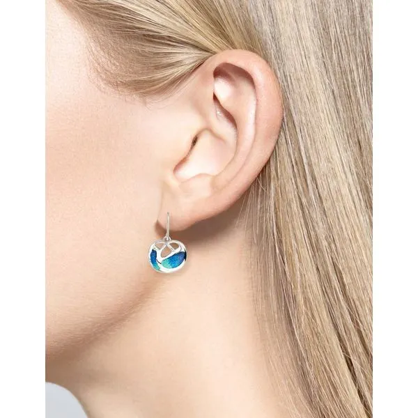 Sterling Silver Enamel Celtic Dangle Earrings Image 2 Quality Gem LLC Bethel, CT