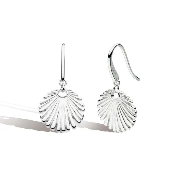 Sterling Silver Rhodium Plated Essence Radiance Fan Drop Earrings Quality Gem LLC Bethel, CT