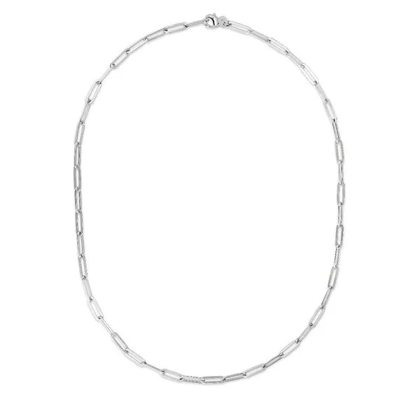 Sterling Silver Rhodium Plated 4mm Paperclip Necklace Length 30 Quality Gem LLC Bethel, CT