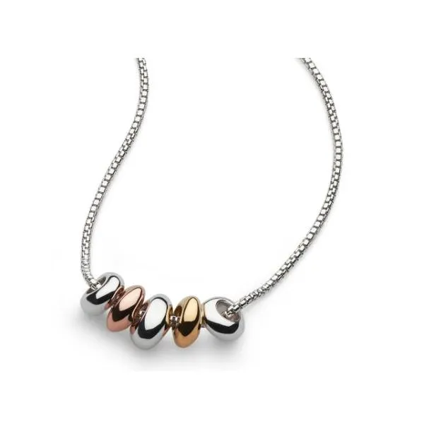 Sterling Silver Coast Tumble Golden Necklace 18 Inches Image 2 Quality Gem LLC Bethel, CT