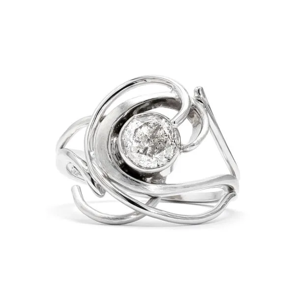 14K White Gold 1.01ctw Gray/I3