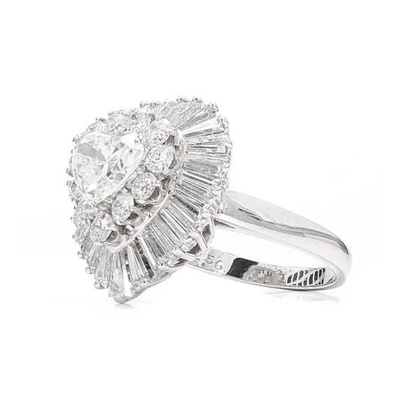 GIA Estate Platinum 2.56ctw I/VS2 Vintage Diamond Ring/Pendant Size 6.5 Image 2 Raleigh Diamond Fine Jewelry Raleigh, NC