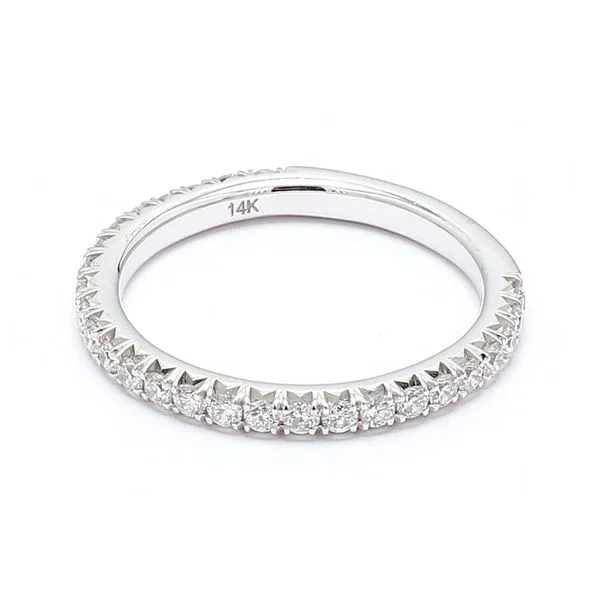 14K White Gold 0.50ctw Diamonds 0.75 Round Band Size 3.5 Image 2 Raleigh Diamond Fine Jewelry Raleigh, NC
