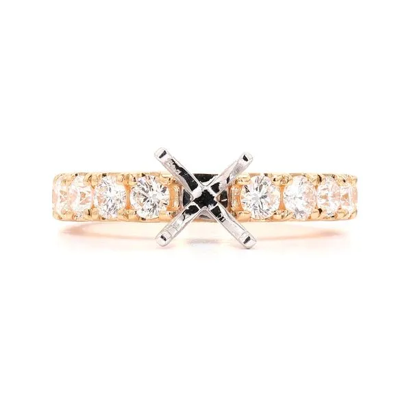 RD Classic Signature 14K Yellow Gold 0.94ctw Semi-mount with Accented Shank Raleigh Diamond Fine Jewelry Raleigh, NC
