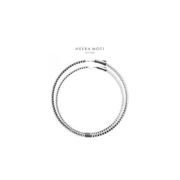 Heera Moti 14K White Gold 3.00ctw Inside-Outside Diamond Hoop Earrings Raleigh Diamond Fine Jewelry Raleigh, NC