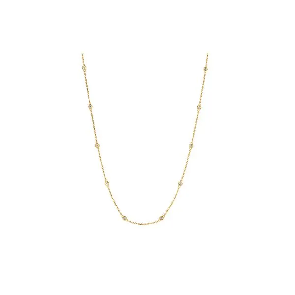 14K Yellow Gold 2.00ctw Diamond Station 18