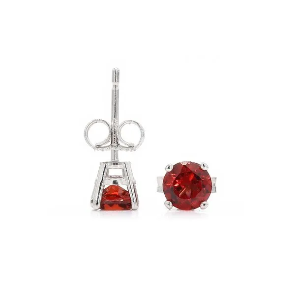 14K White Gold 1.07ctw Round Brilliant Cut Garnets January Birthstone Raleigh Diamond Fine Jewelry Raleigh, NC