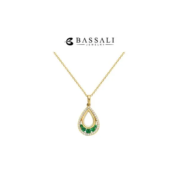 Bassali 14K Yellow Gold Emeralds 0.19ctw + Diamonds 0.11ctw Raleigh Diamond Fine Jewelry Raleigh, NC