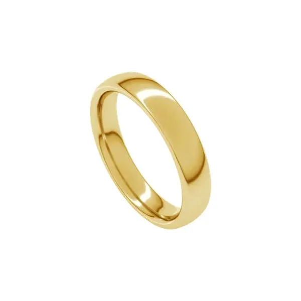 14K Yellow Gold 4.0mm Comfort-Fit European-Style Ladies Wedding Band Size 10 Raleigh Diamond Fine Jewelry Raleigh, NC