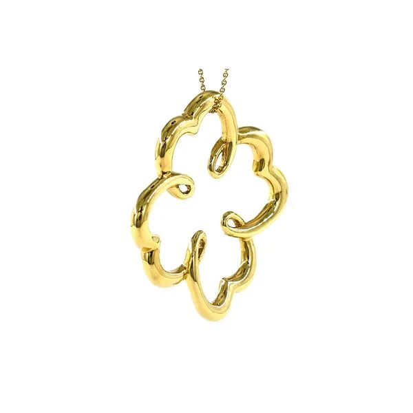 Tiffany and Co. 18k Yellow Gold Open Clover Necklace Image 3 Raleigh Diamond Fine Jewelry Raleigh, NC
