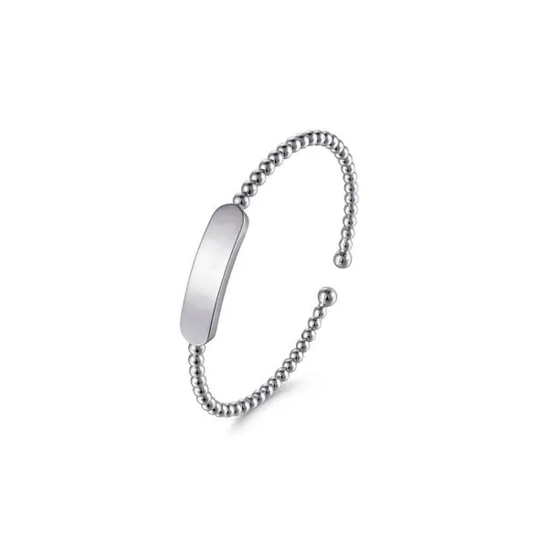 14K White Gold Personalized Engravable Bangle Bracelet Image 2 Raleigh Diamond Fine Jewelry Raleigh, NC