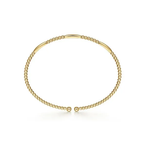 14K Yellow Gold Bujukan Open Bangle Flexi Bracelet Image 3 Raleigh Diamond Fine Jewelry Raleigh, NC