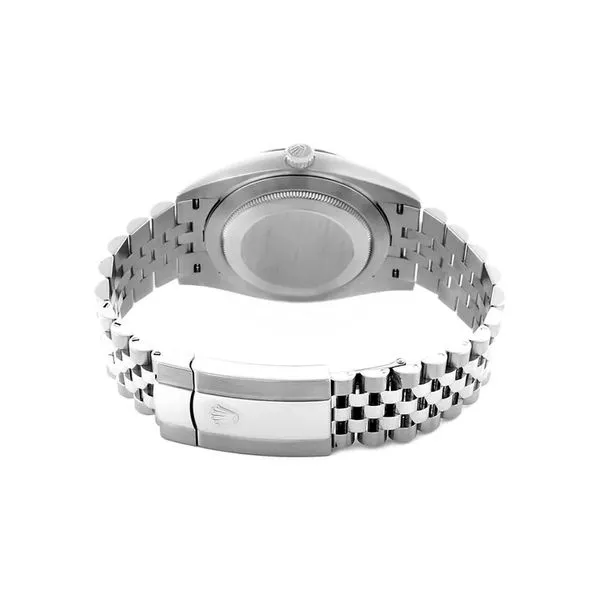 Estate Rolex Watch Datejust 41mm Black Diamond Dial Jubilee Bracelet Model #126344 Image 3 Raleigh Diamond Fine Jewelry Raleigh, NC