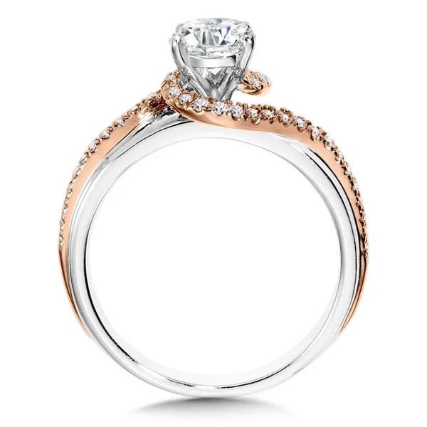 White and Rose Gold Twist Ring Image 2 Rasmussen Jewelers Spanish Fork, UT