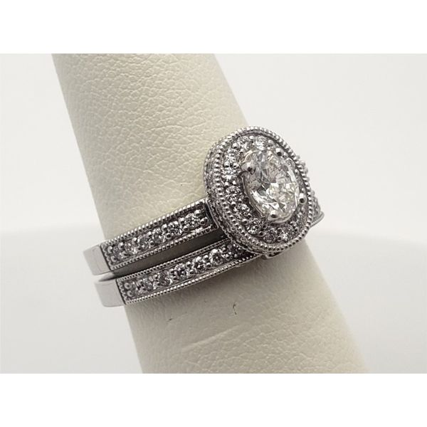 14k white gold and diamond wedding set Image 2 Roberts Jewelers Jackson, TN