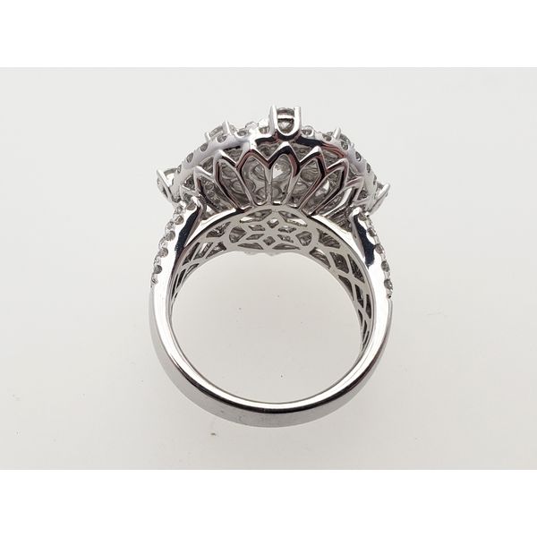 18k white gold diamond cluster engagement ring Image 3 Roberts Jewelers Jackson, TN
