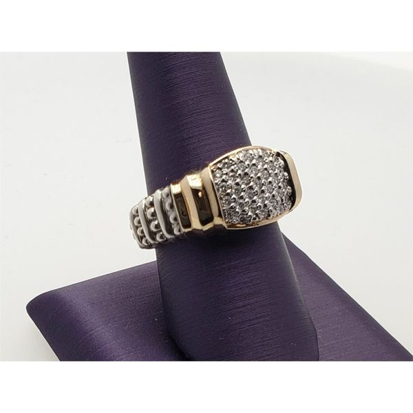 14k yellow gold and sterling silver ring with diamonds Roberts Jewelers Jackson, TN