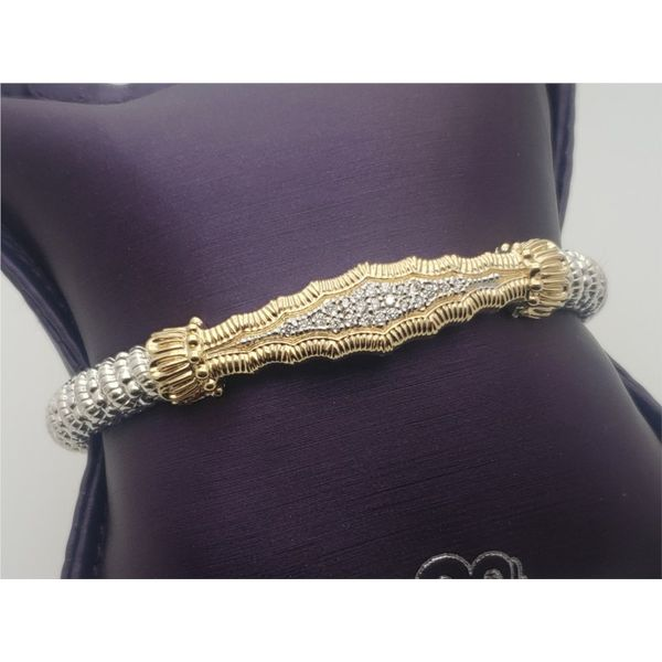 Sterling silver and 14k yellow gold bracelet with diamonds Roberts Jewelers Jackson, TN