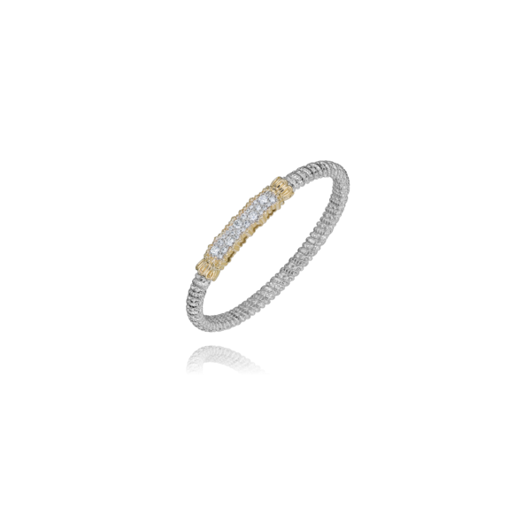Sterling silver and 14k yellow gold bracelet with diamonds Roberts Jewelers Jackson, TN