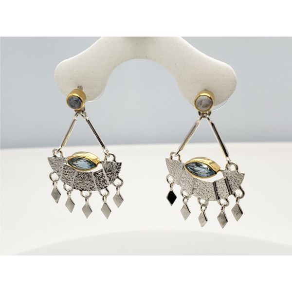 Sterling Silver and Vermeil earrings with topaz Roberts Jewelers Jackson, TN