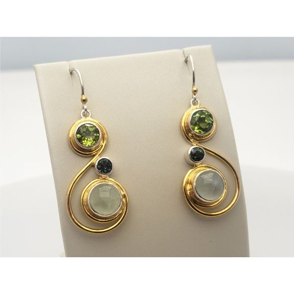 Sterling silver and vermeil earrings with gemstones Roberts Jewelers Jackson, TN