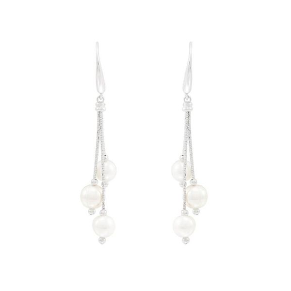 Sterling silver and  dangled pearl earrings Roberts Jewelers Jackson, TN