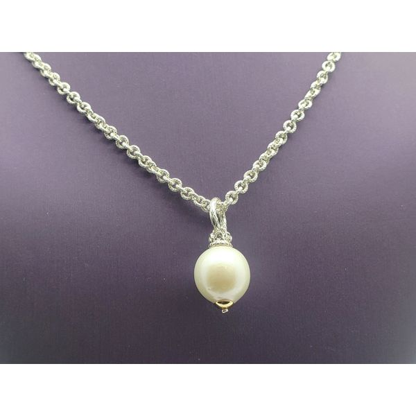 14k yellow gold and sterling silver pearl necklace Roberts Jewelers Jackson, TN
