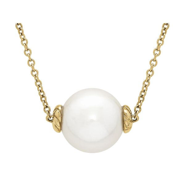 14k yellow gold and large pearl necklace Roberts Jewelers Jackson, TN
