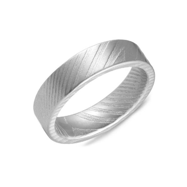 Stainless steel damascus mens band Roberts Jewelers Jackson, TN