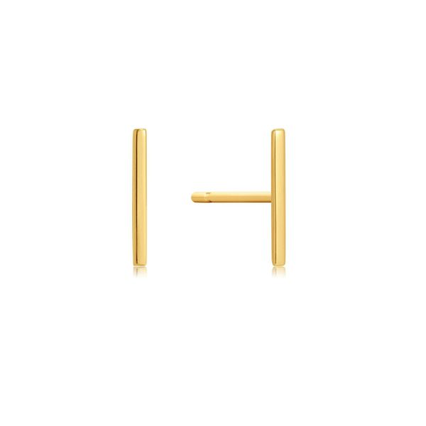 14kt Gold Solid Bar Stud Earrings Roberts Jewelers Jackson, TN