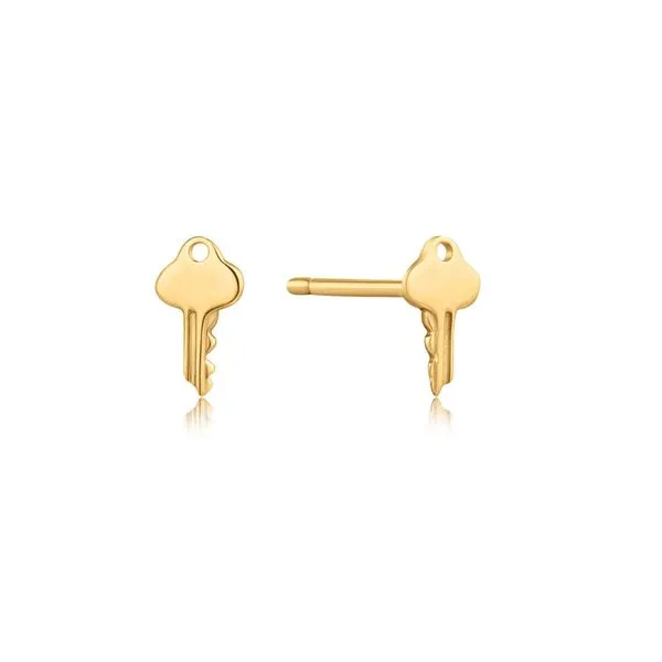 14kt Gold Key Stud Earrings Roberts Jewelers Jackson, TN