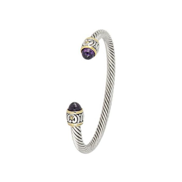 Nouveau Small Wire Cuff Bracelet with Amethyst Roberts Jewelers Jackson, TN