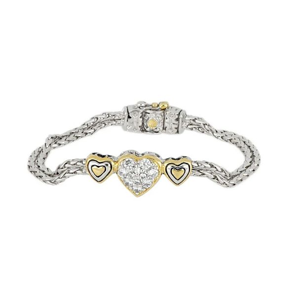 Heart Collection Three Heart Pavé Center Bracelet Roberts Jewelers Jackson, TN