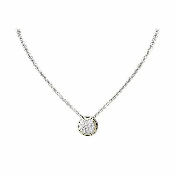 OVAL LINK COLLECTION LANNA SOLITAIRE PAVÉ NECKLACE Roberts Jewelers Jackson, TN