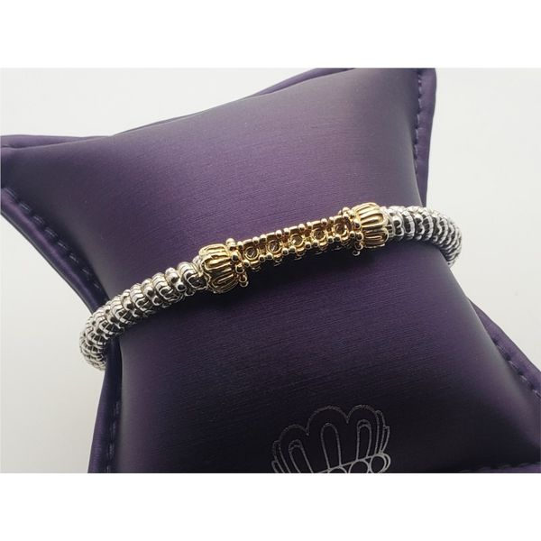 14k yellow gold and sterling silver closed bracelet Roberts Jewelers Jackson, TN