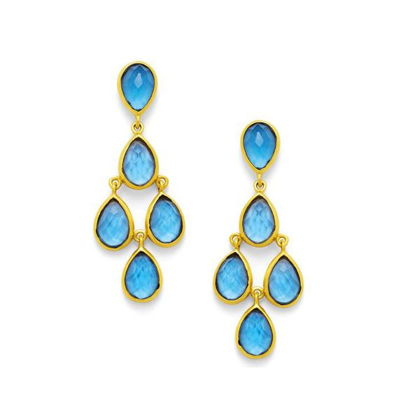 Clara Earring with sapphire blue Roberts Jewelers Jackson, TN