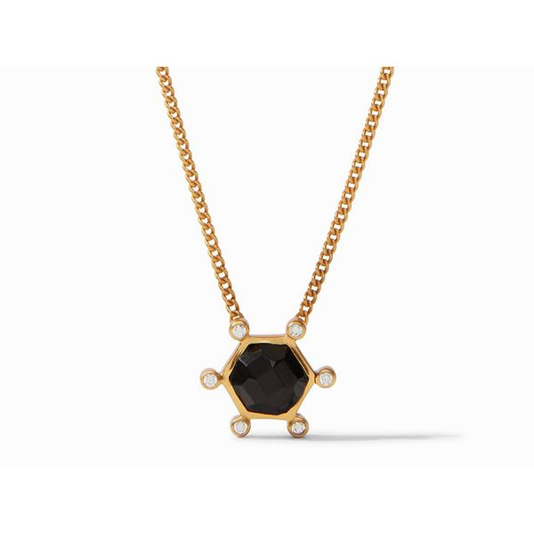 Cosmo Solitaire Necklace with Obsidian Black Roberts Jewelers Jackson, TN