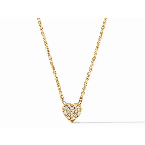 Heart Pavé Demi Delicate Necklace Roberts Jewelers Jackson, TN