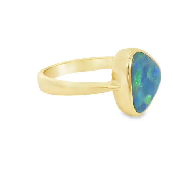 14 Karat Yellow Opal Doublet Fashion Ring Image 2 S&E Jewelers Depew, NY