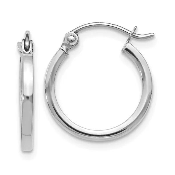 10Kt White Gold Hoop Earrings S&E Jewelers Depew, NY