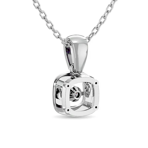 Sterling Silver Diamond Pendant Necklace Image 4 S&E Jewelers Depew, NY