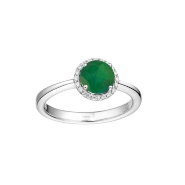 Sterling Silver Emerald Ring With Simulated Diamonds Nick T. Arnold Jewelers Owensboro, KY
