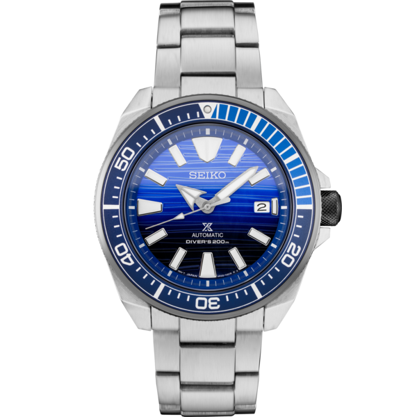 Men's Seiko Automatic Watch With Blue Face And Lumi-Brite Markers And Hands. Nick T. Arnold Jewelers Owensboro, KY